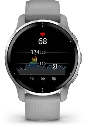 Garmin Jordan spec card (Venu 2 plus wrist based HR)