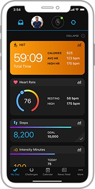 Garmin Jordan spec card (Venu 2 sync connect)