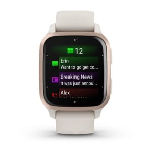 Venu Sq 2 Music Edition Peach Gold Aluminum Bezel Ivory (6) Garmin Jordan Venu Sq 2 Music Edition