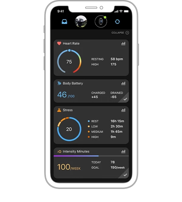 Garmin Jordan spec card (Venu sq2 garmin connect)