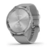 Silver Stainless Steel Bezel with Powder Gray Case and Silicone Band
