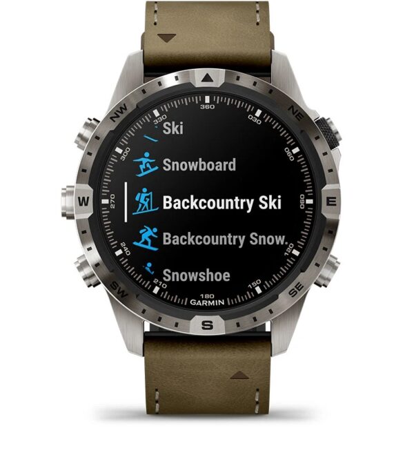 Garmin Jordan spec card (MARQ adventurer backcountry skiing)