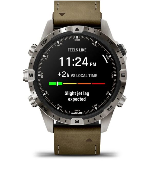 Garmin Jordan spec card (MARQ adventurer jetlag adviser)