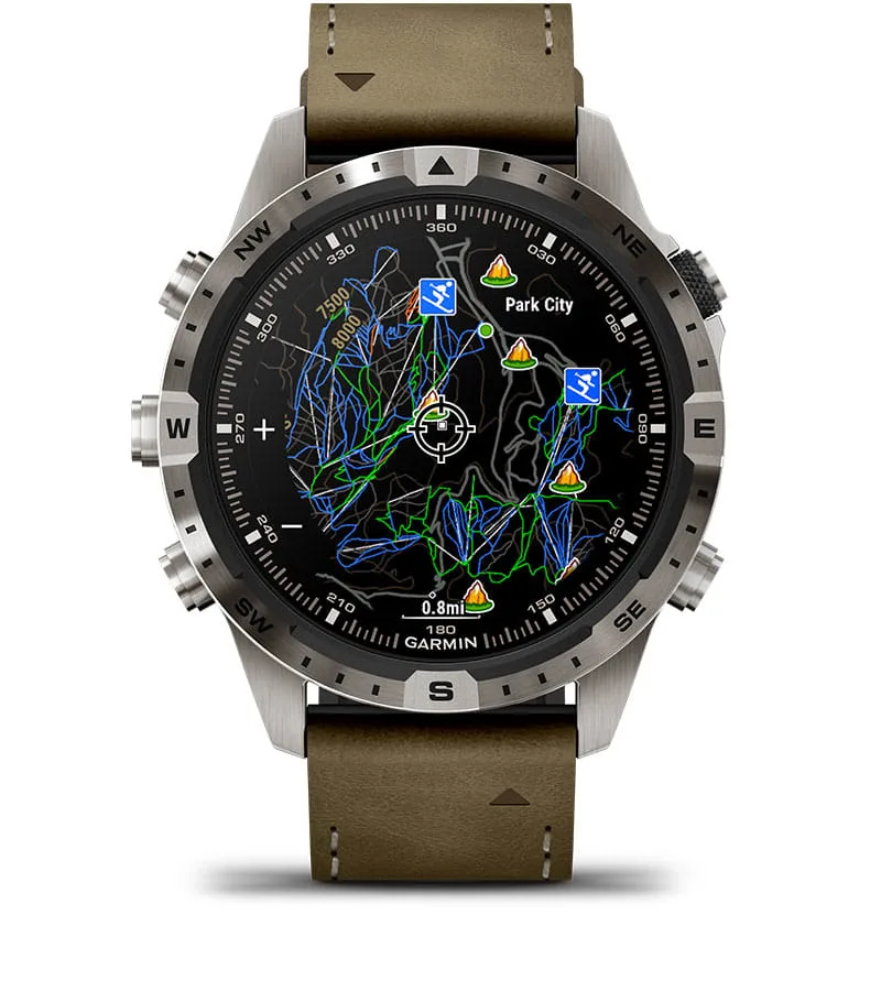 Garmin Jordan spec card (MARQ adventurer ski maps)