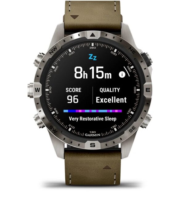 Garmin Jordan spec card (MARQ adventurer sleep score)