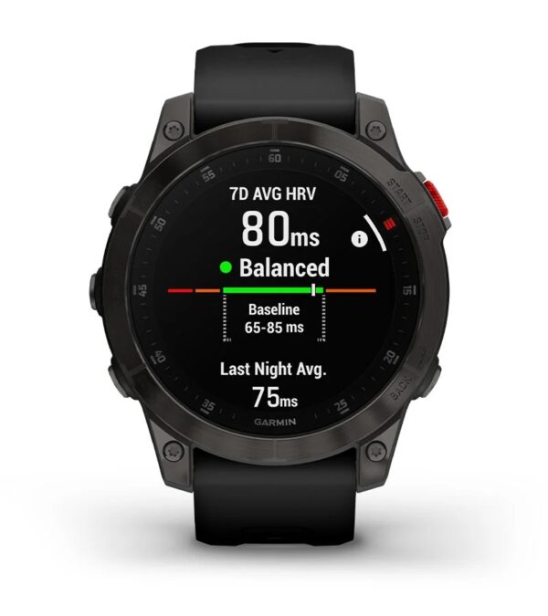 Garmin Jordan spec card (epix gen2 hrv status)