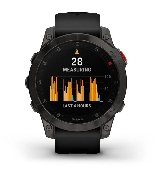 Garmin Jordan spec card (epix gen2 stress tracking)