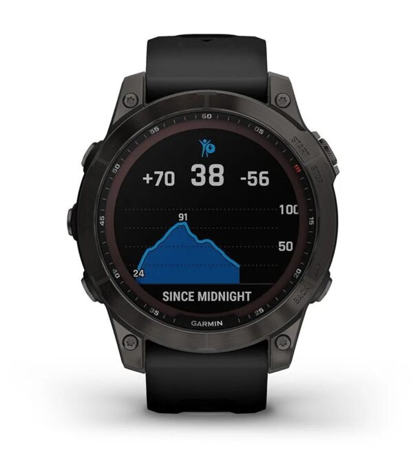 Garmin Jordan spec card (fenix 7 sapphire solar body battery)