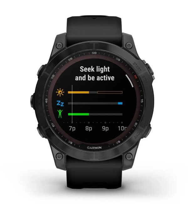 Garmin Jordan spec card (fenix 7 sapphire solar jetlag)