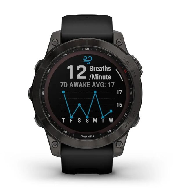 Garmin Jordan spec card (fenix 7 sapphire solar respiration)