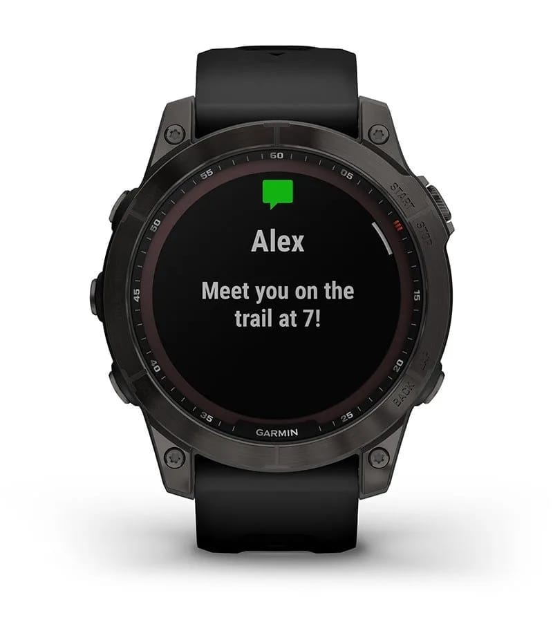 Garmin Jordan spec card (fenix 7 sapphire solar smart notifications)