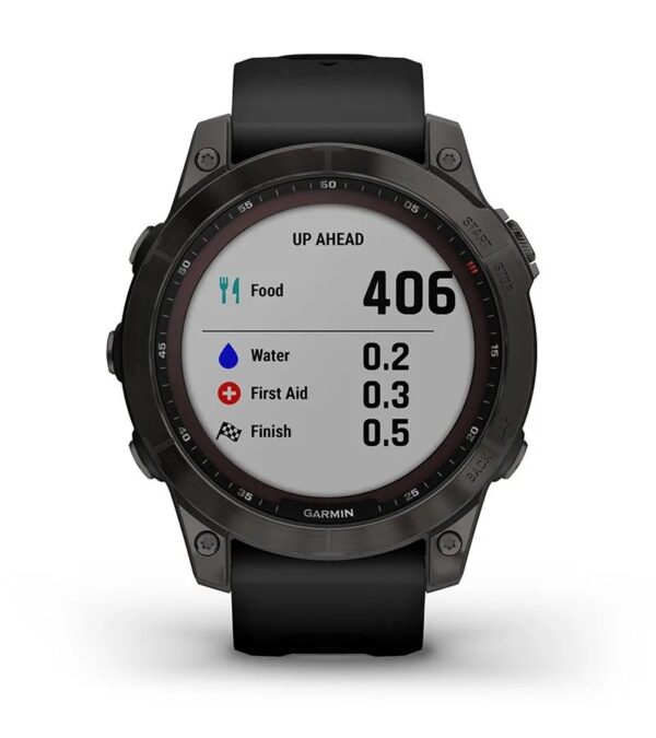 Garmin Jordan spec card (fenix 7 sapphire solar up ahead)