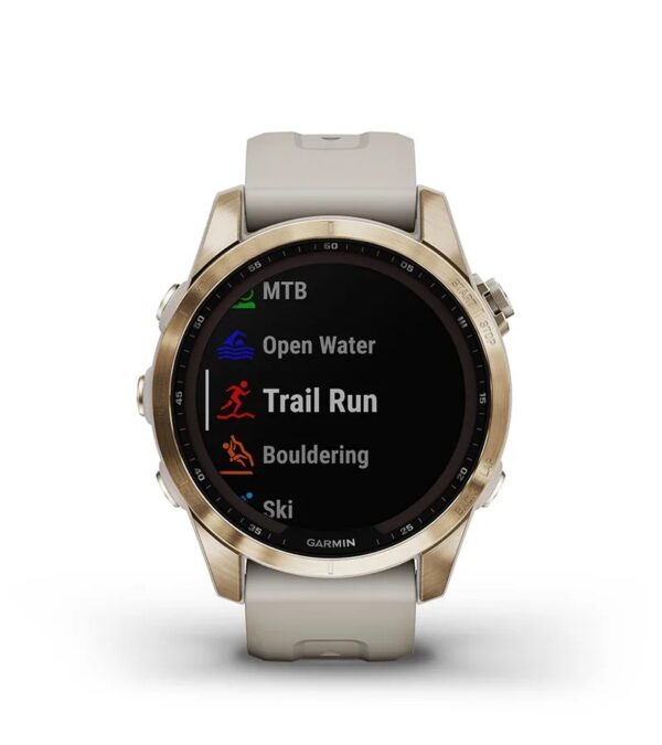 Garmin Jordan spec card (fenix 7s sapphire solar built-in sports)