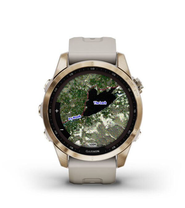 Garmin Jordan spec card (fenix 7s sapphire solar outdoor maps)