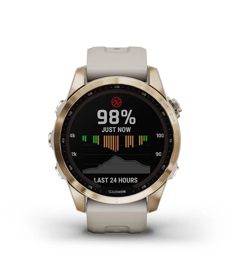 Garmin Jordan spec card (fenix 7s sapphire solar pulse ox sensor)