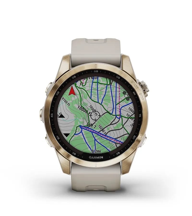 Garmin Jordan spec card (fenix 7s sapphire solar skiview)