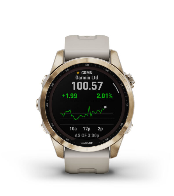 Garmin Jordan spec card (fenix 7s sapphire solar stocks)