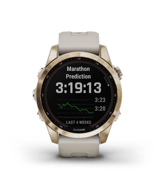 Garmin Jordan spec card (fenix 7s sapphire solar visual race)