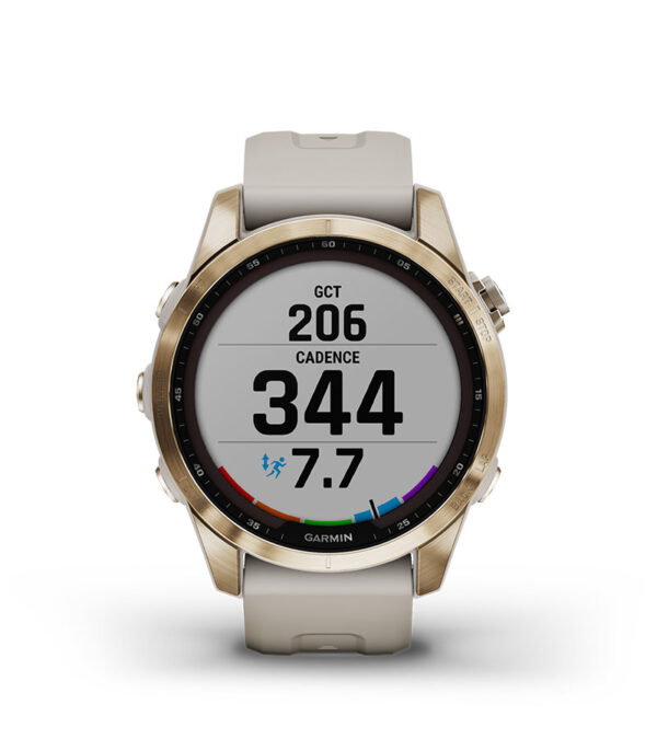 Garmin Jordan spec card (fenix 7s sapphire solar wrist based running dynamics)