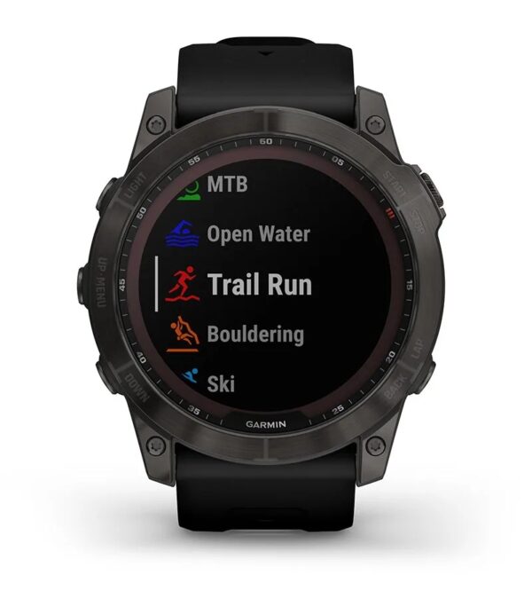 Garmin Jordan spec card (fenix 7x sapphire solar built in sports)