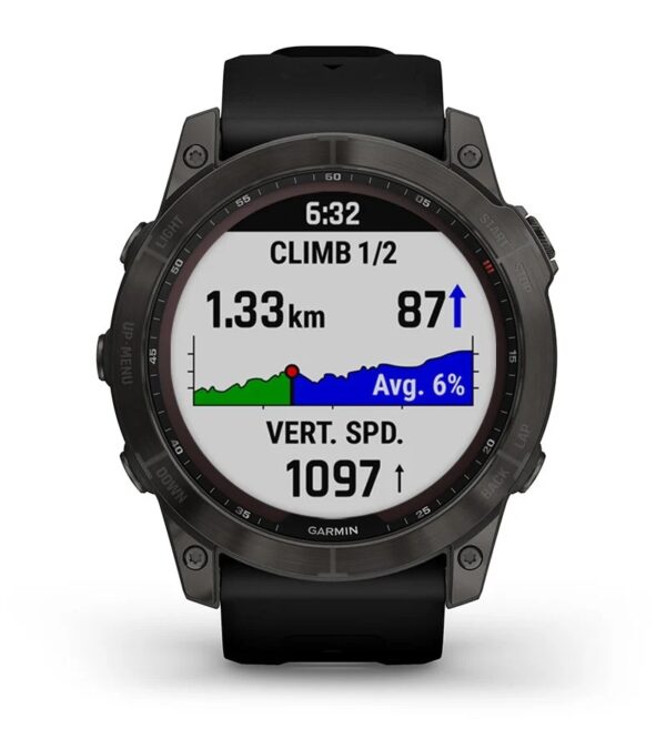 Garmin Jordan spec card (fenix 7x sapphire solar climbpro)