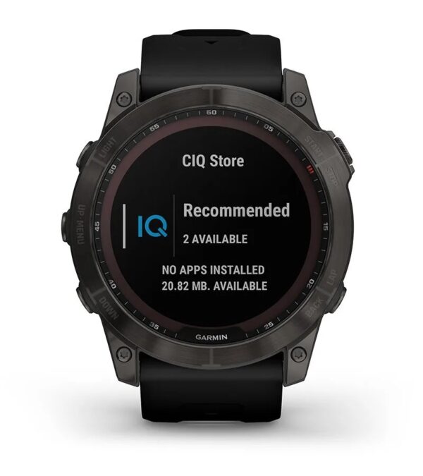 Garmin Jordan spec card (fenix 7x sapphire solar connect iq)