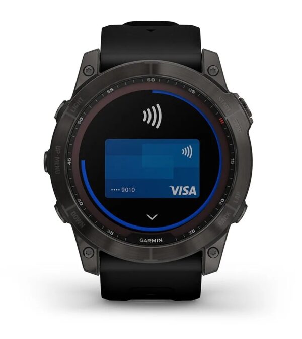 Garmin Jordan spec card (fenix 7x sapphire solar garmin pay)