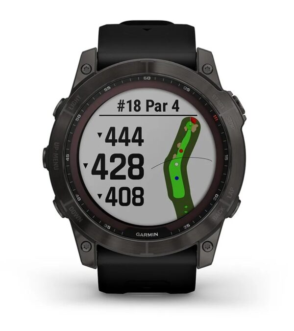 Garmin Jordan spec card (fenix 7x sapphire solar golf course)