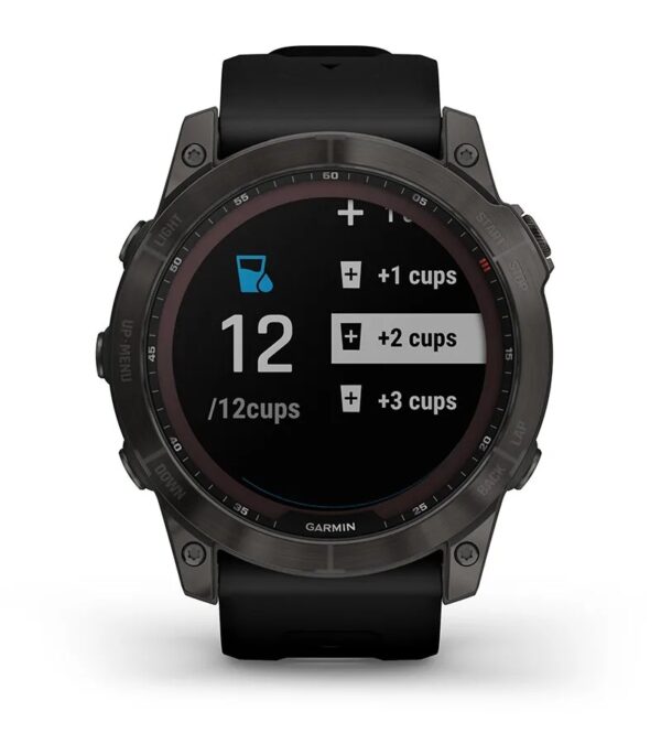 Garmin Jordan spec card (fenix 7x sapphire solar hydration)