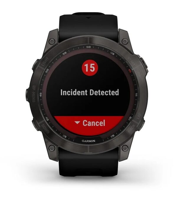 Garmin Jordan spec card (fenix 7x sapphire solar incident)