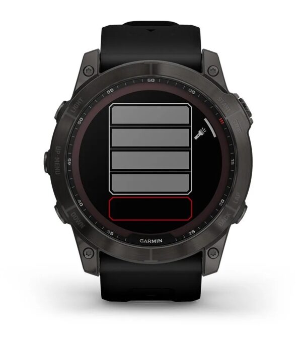 Garmin Jordan spec card (fenix 7x sapphire solar led flashlight)