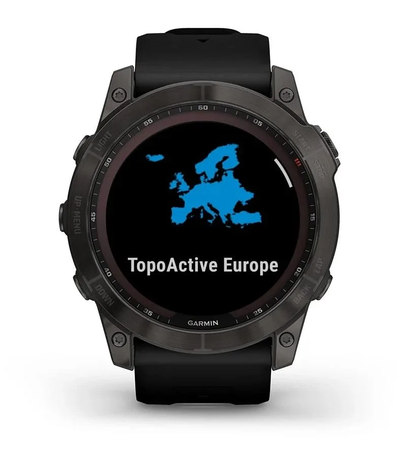 Garmin Jordan spec card (fenix 7x sapphire solar multi topo)