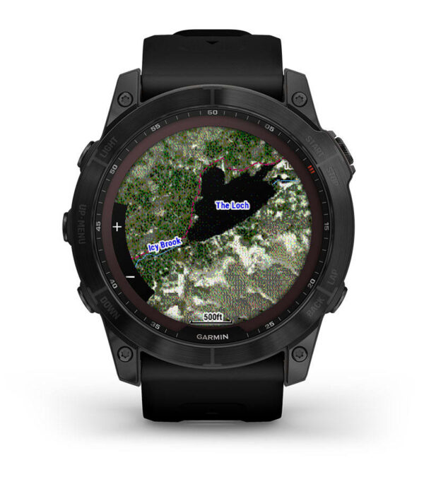 Garmin Jordan spec card (fenix 7x sapphire solar outdoor maps)