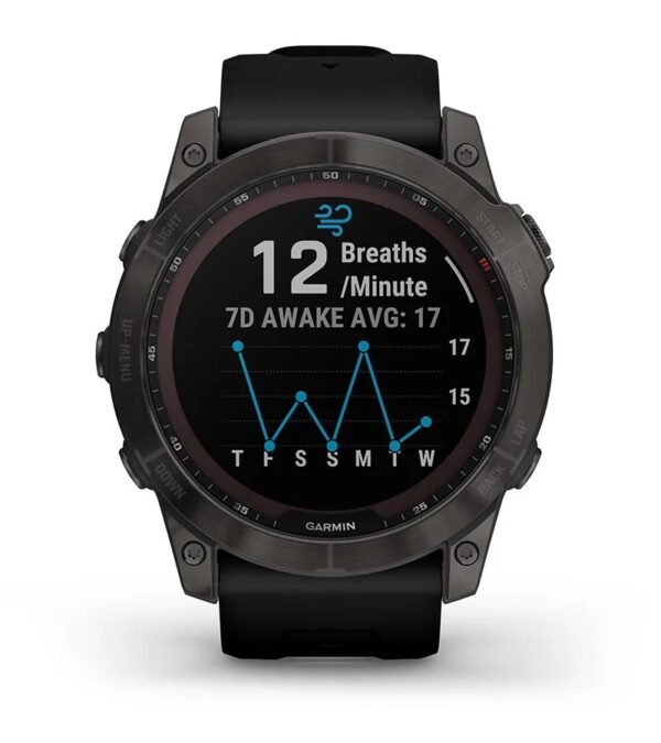 Garmin Jordan spec card (fenix 7x sapphire solar respiration)