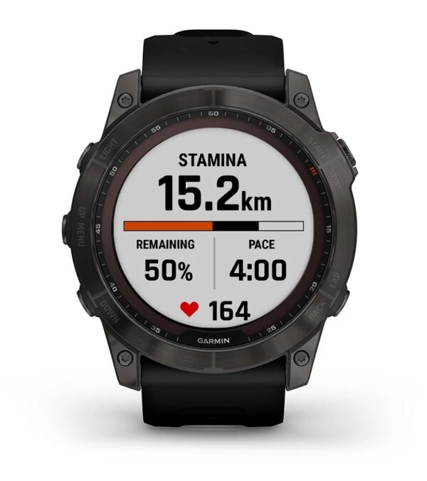 Garmin Jordan spec card (fenix 7x sapphire solar stamina)