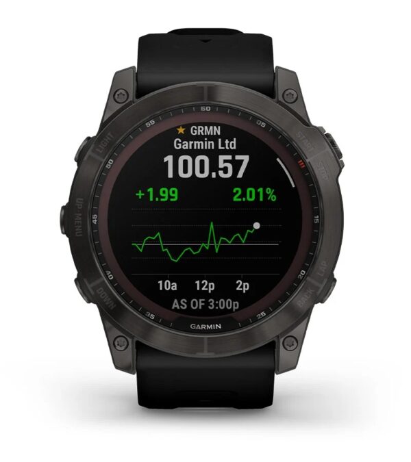 Garmin Jordan spec card (fenix 7x sapphire solar stocks)