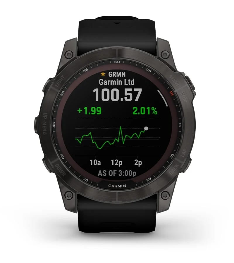 Garmin Jordan spec card (fenix 7x sapphire solar stocks)