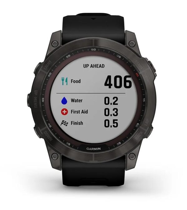 Garmin Jordan spec card (fenix 7x sapphire solar up ahead)