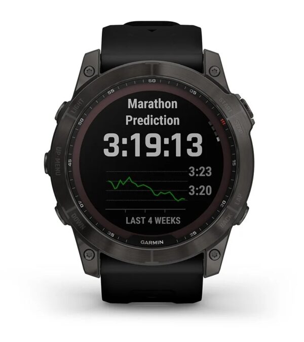 Garmin Jordan spec card (fenix 7x sapphire solar visual race)