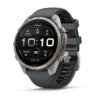 Titanium with Graphite/Black Silicone Band