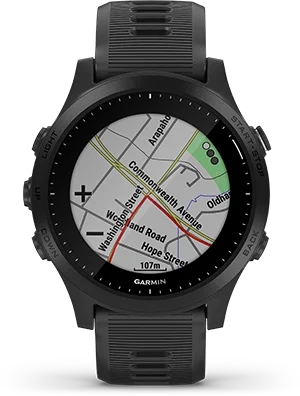 Garmin Jordan spec card (forerunner 945 mapping)