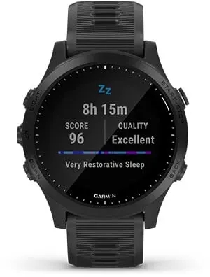 Garmin Jordan spec card (forerunner 945 sleep score)