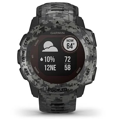 Garmin Jordan spec card (instinct Solar camo multi gnss)