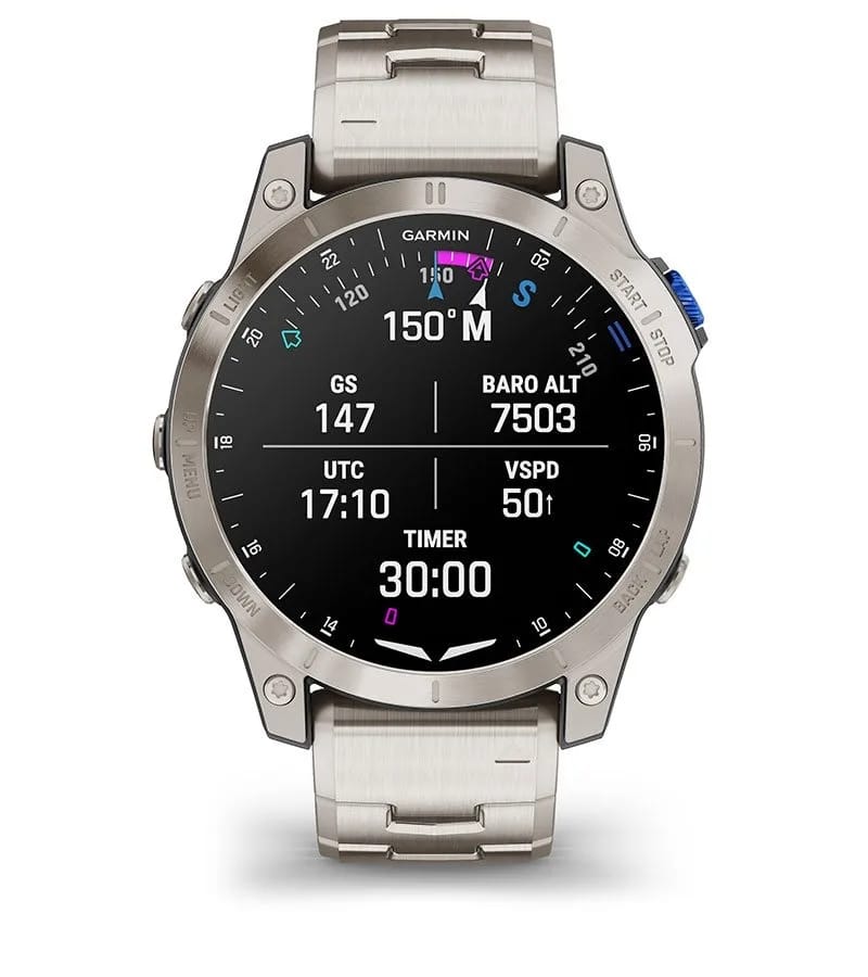 Garmin Jordan spec card (D2 mach1 flight logging)