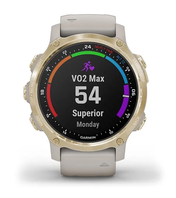 Garmin Jordan spec card (Descent mk2s perf metrics)