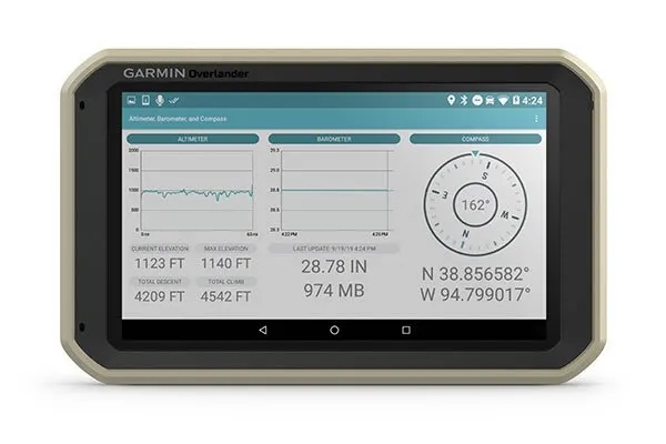 Garmin Jordan spec card (overlander nav tools)