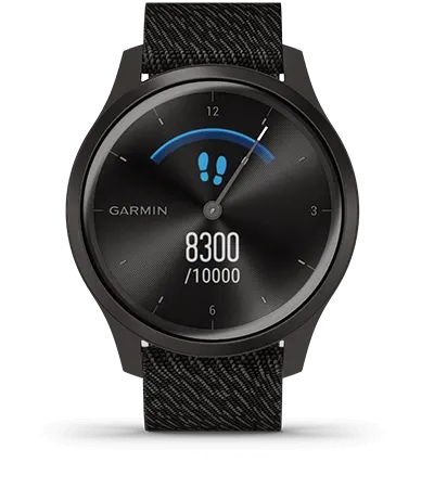 Garmin Jordan spec card (vivomove style fitness tracking)