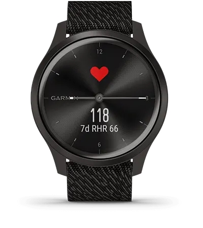 Garmin Jordan spec card (vivomove style wrist based HR)