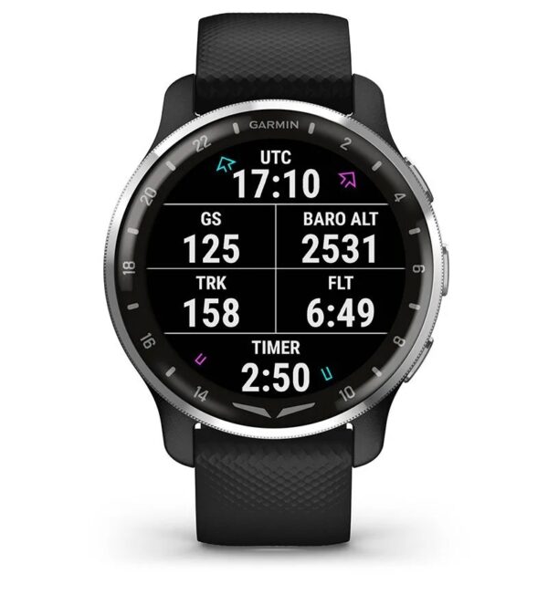 Garmin Jordan spec card (D2 x10 flight logging)